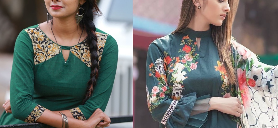 Trendy neck designs for churidar on sale